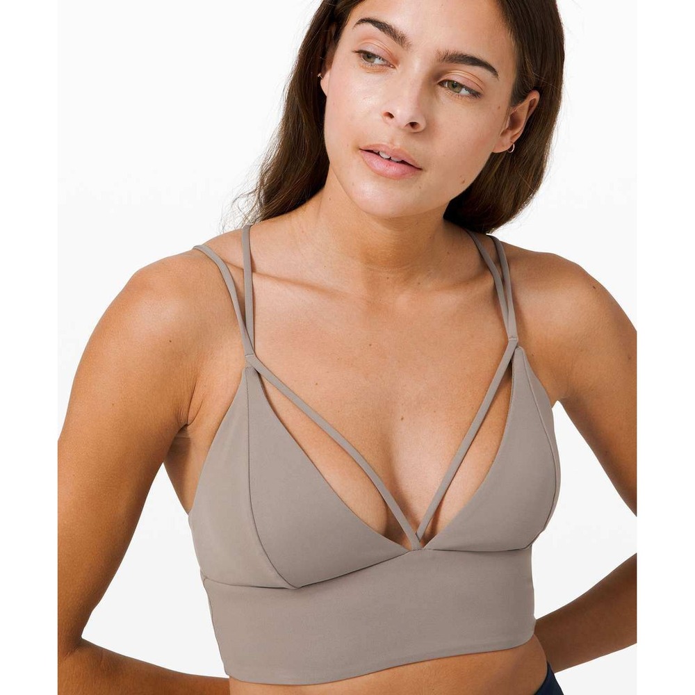 Lululemon Pushing Limits Bra Light Support A/B Cup Carbon Dust Athleisure W2AJ2S